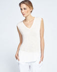 Sleeveless V-Neck In Sweater Knit